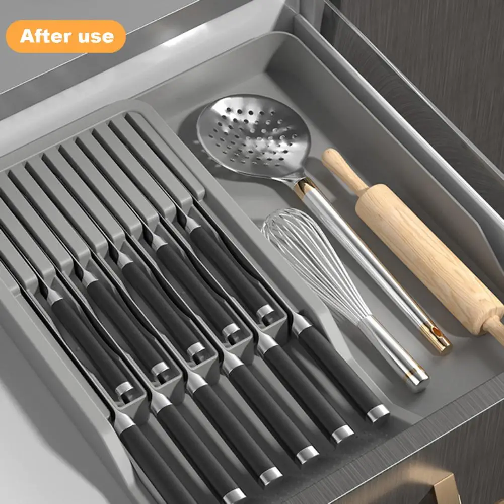 Whisk Spoon Storage Container Cutter Organizer Storage Box Versatile Kitchen Gadget Expandable Drawer Storage for 11 for Home