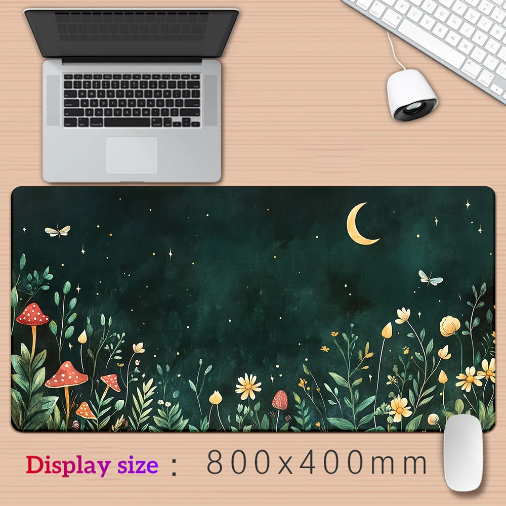 

Bohemian Floral Gaming Mouse Pad Rubber Non Slip Desk Mat for PC Laptop