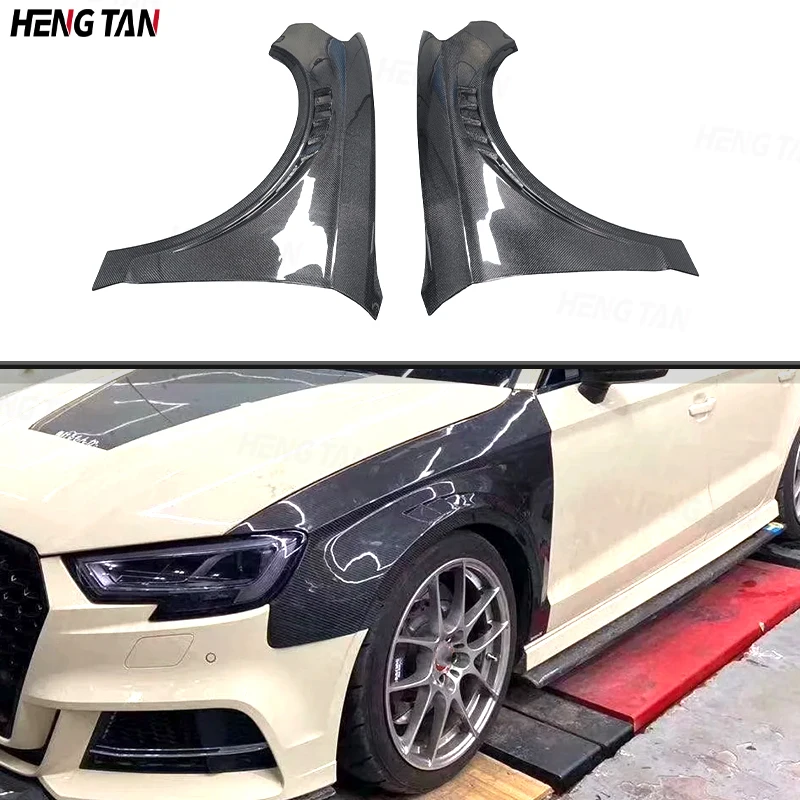 

Carbon Fiber Car Front Bumper Side Fender Air Vent Covers Trims For Audi A3 S3 2014-2020 Parts Upgrade Body kit