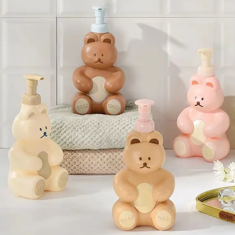 

Lovely Bear Foam Soap Dispenser Lotion Storage Container Shampoo Shower Press Empty Bottles Bathroom Accessories