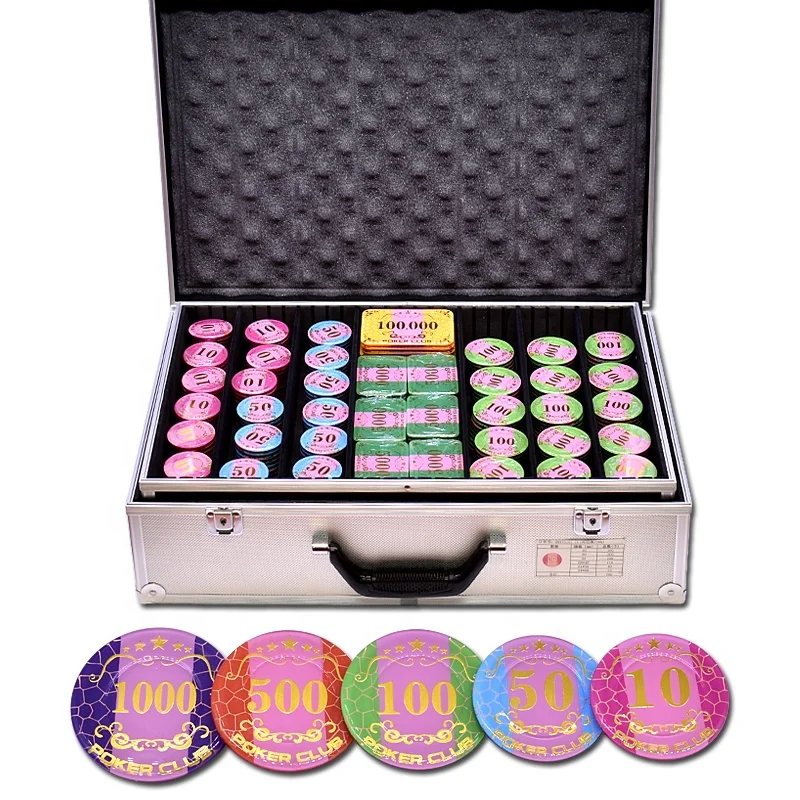 High Quality Casino Standard Poker Chips 760 Pcs Poker Cards Game Set Portable Aluminum Case Poker Chips Set
