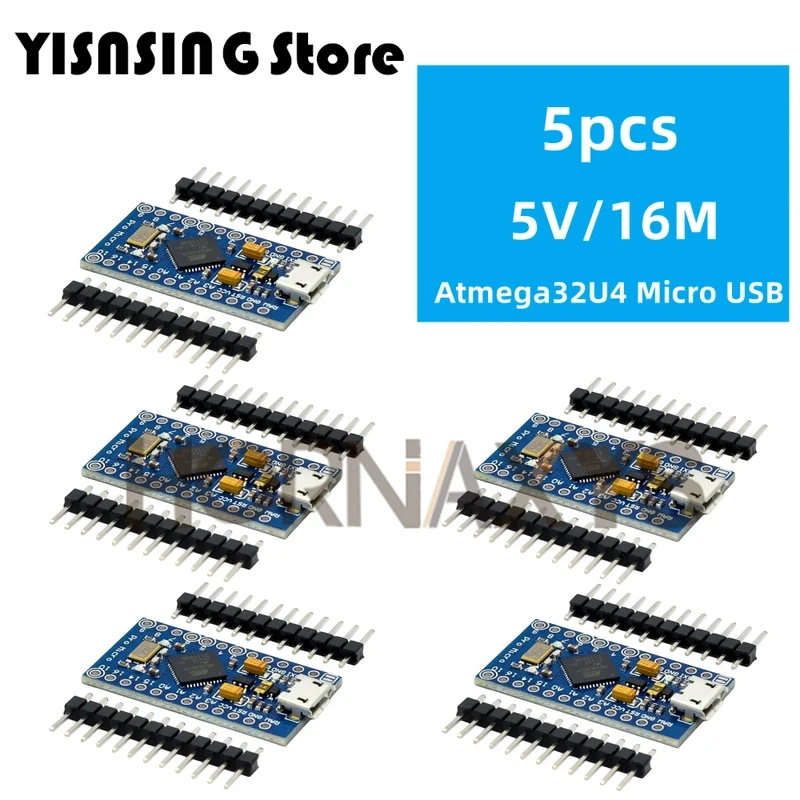 New Pro Micro for arduino ATmega32U4 5V/16MHz Module with 2 row pin header For Leonardo in stock . best quality 1-10PCS