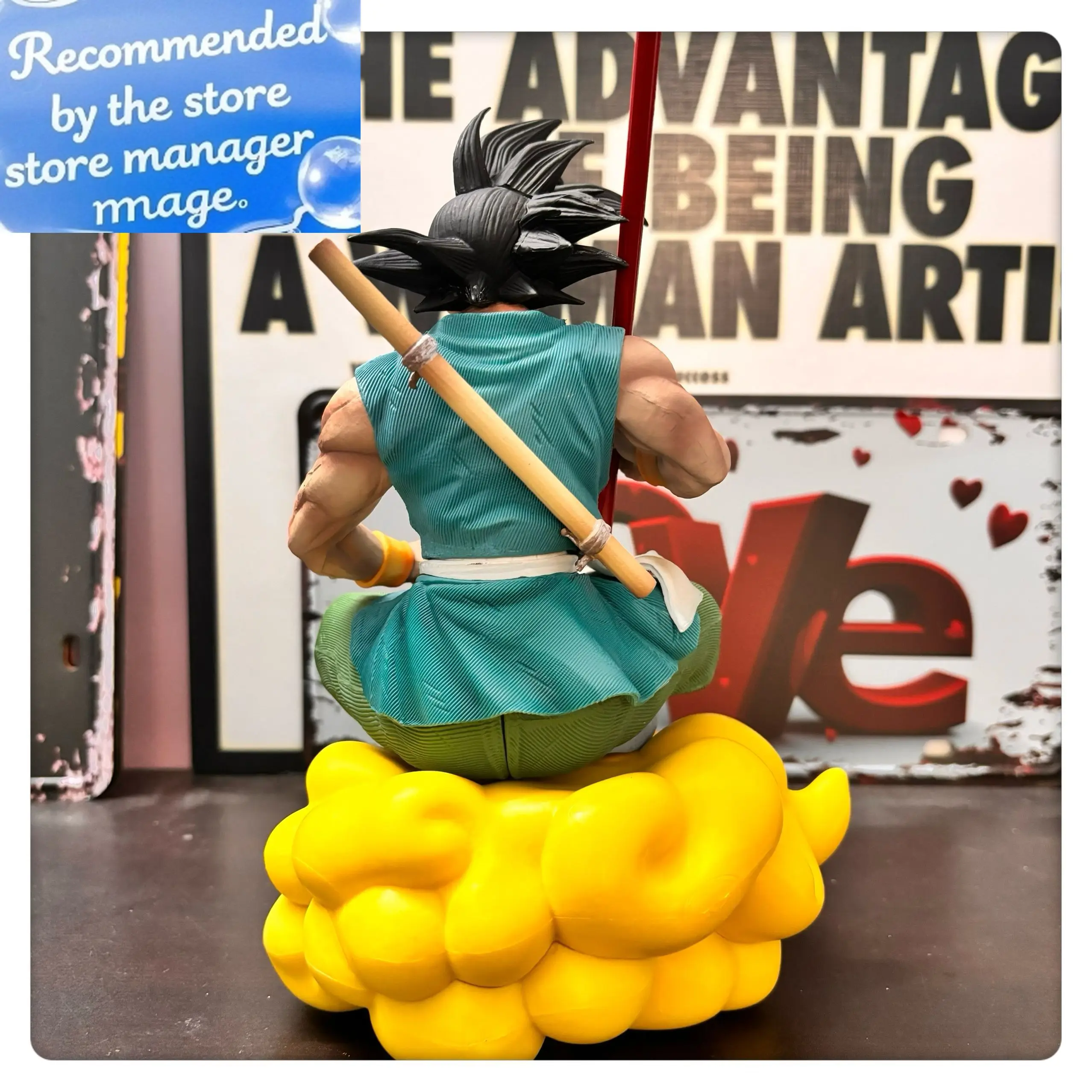

21CM Dragon Ball Z Anime Figure Son Goku with Somersault Cloud Action Detachable Gk Statue Collection Model Decor Doll Toy Gift