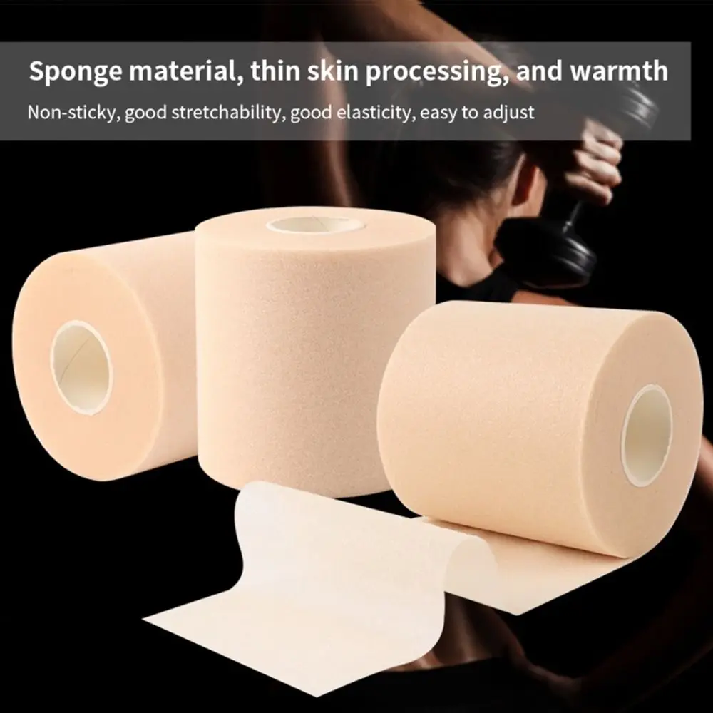 Pre-Wrap PU Foam Elbow Pads Bandage Membrane Anti-slip Overgrip Tape Soft Film Elastic Shock-absorbing Handle Sports Supplies