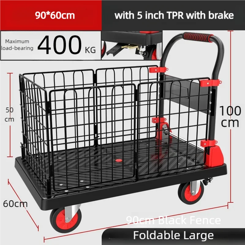 Hand Carts TrolleysFlatbed Trucks Small Storage Racks Towing Trucks Folding and Portable Trailers Handling Household Vehicles