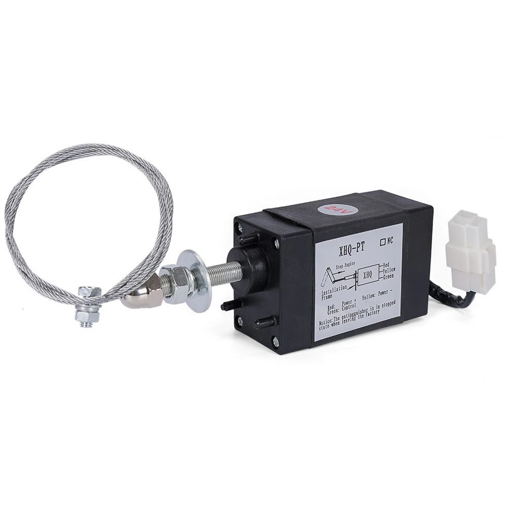 12V 24V Diesel Generator Stop Solenoid Pull Type Normally Open Design for Reliable Engine Shutdown in Industrial Applications