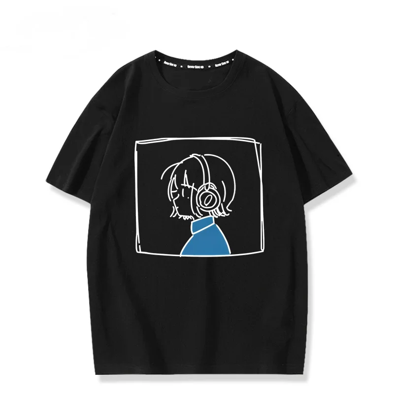 BOCCHI THE ROCK Anime Collaboration Short-Sleeved T-Shirt Peripheral Yamada Ryo Same Cosplay Clothing Men's and Women's Same Top