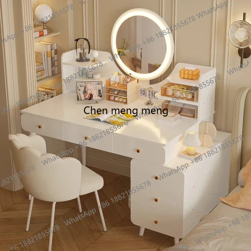 

Italian Minimalist Vanity Table Glam Trendy Multifunctional Bedroom Vanity Table With Lights Cute Meuble Rangement Furniture