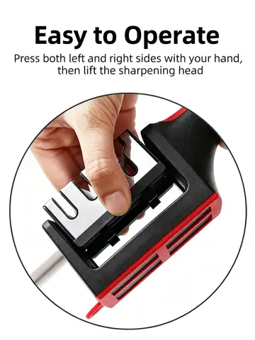 Kitchen 3/4-Segment Knife with Gift Sharpener Household Multi-Functional Hand-Held 3/4-Purpose Black Sharpening Stone
