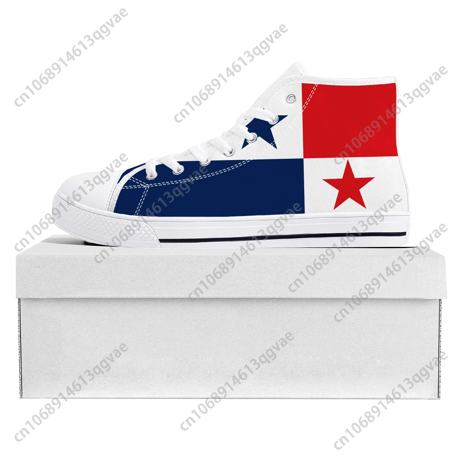 Panamanian Flag High Top High Quality Sneakers Mens Womens Teenager Canvas Sneaker Panama Casual Couple Shoes Custom Shoe