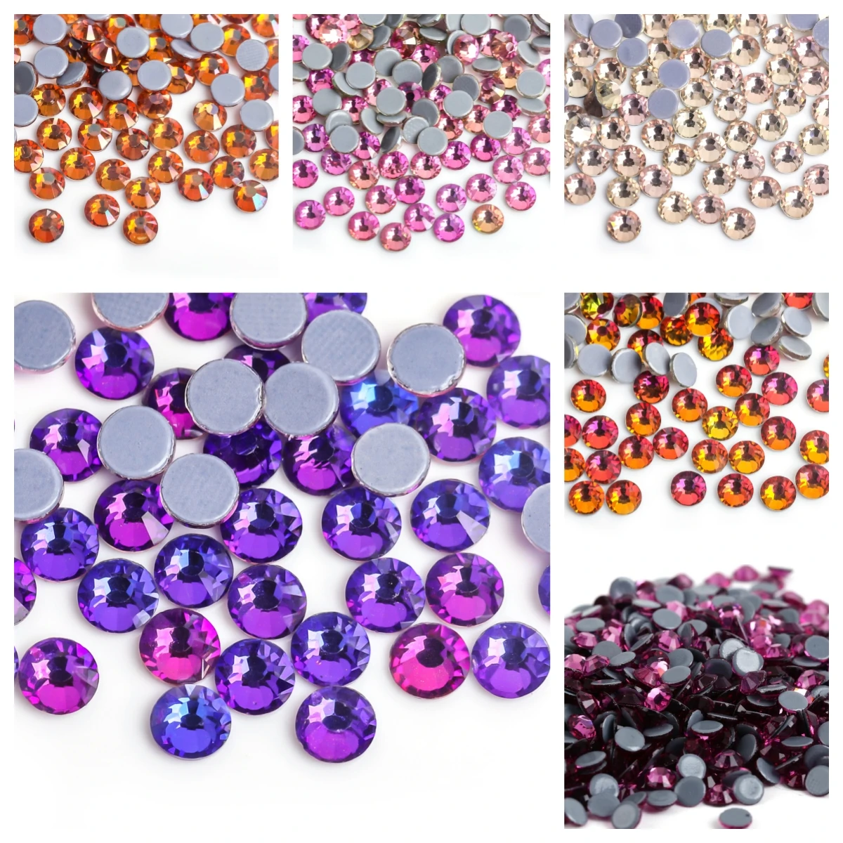 

Newest Purple Siam/Green Volcano Ghost AB Hot Fix Rhinestones SS3-SS30 FlatBack Hot-Fix Strass Garment Rhinestone Garment Stone