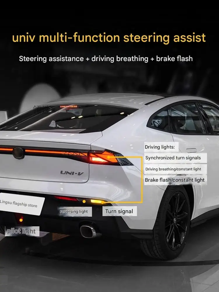 

Applicable to Changan univ modified auxiliary turn signal integrated module breathing flash brake water tail light gravity