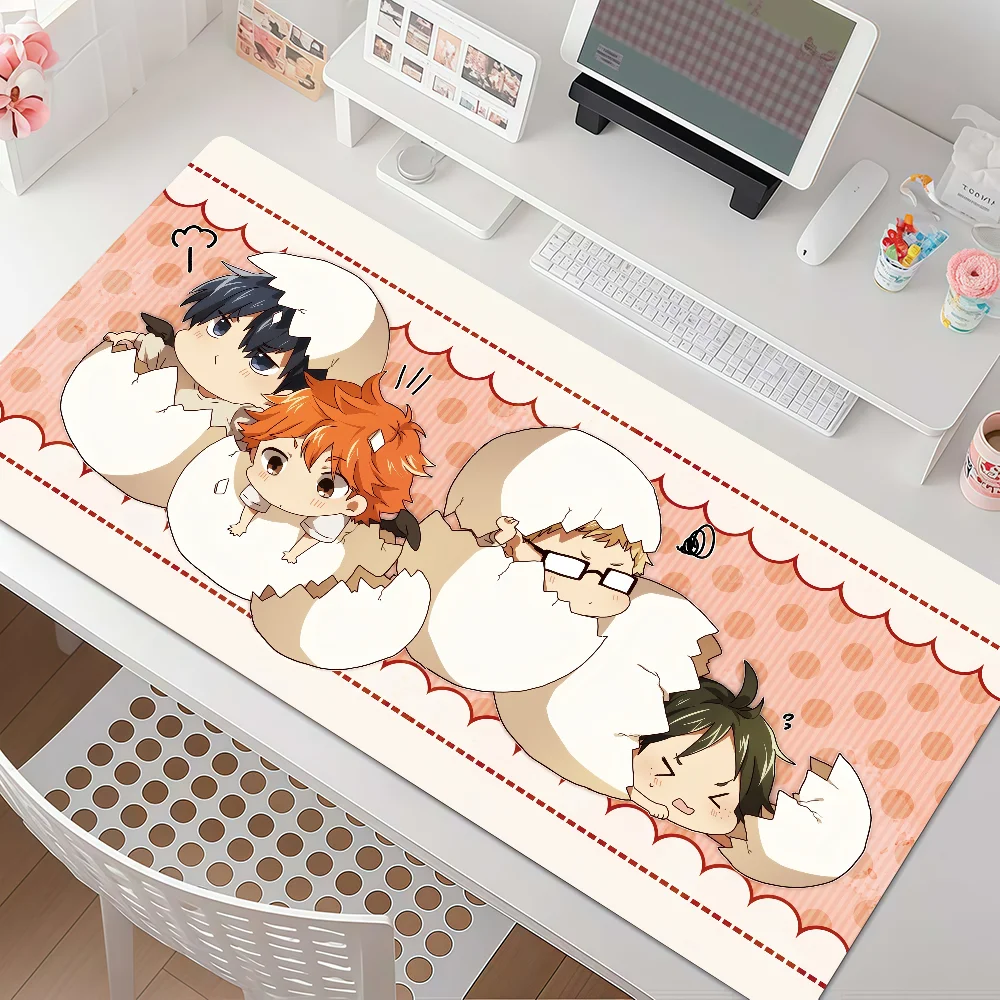 Anime H-Haikyu!! Mouse Pad Large Non-Slip Waterproof Mat Stitched Edge Keyboard Pad for Gaming Daily Office view 5