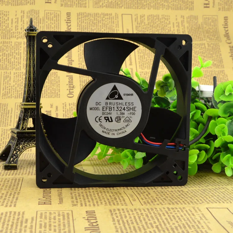 Delt EFB1324SHE 24V 1.38A 127 * 127 * 38MM large air volume axial flow variable frequency fan