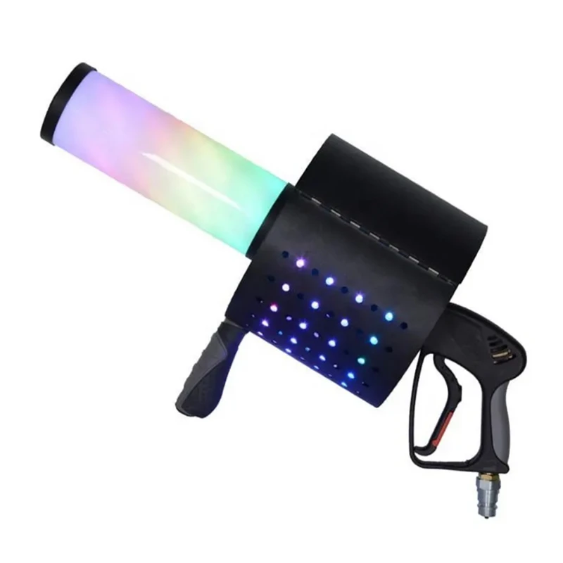 RGB LED CO2 Cannon Jet Smoke Machine DJ Disco Stage Effect Confetti Spraying Gun