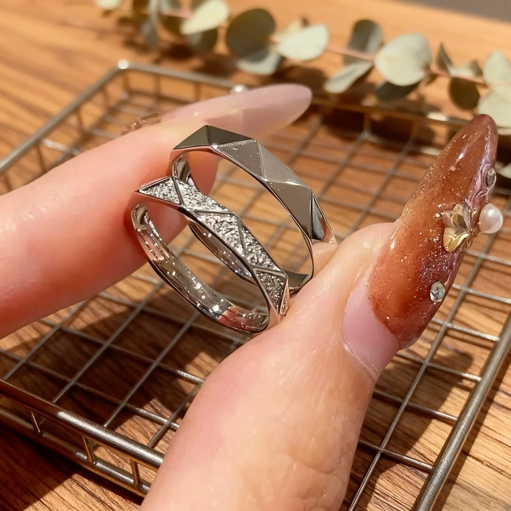 

2025 trendy accessories Luxury Triangular Rhombus Fashion Women's Ring High quality Sparkling Enchanting Engagement Gift