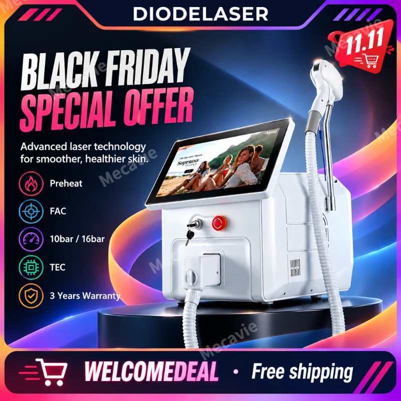 6000W 5 Wavelength Diode Laser Hair Removal Machine Ice Cooling Salon Epilation CE 2Y Warranty Overseas Warehouse