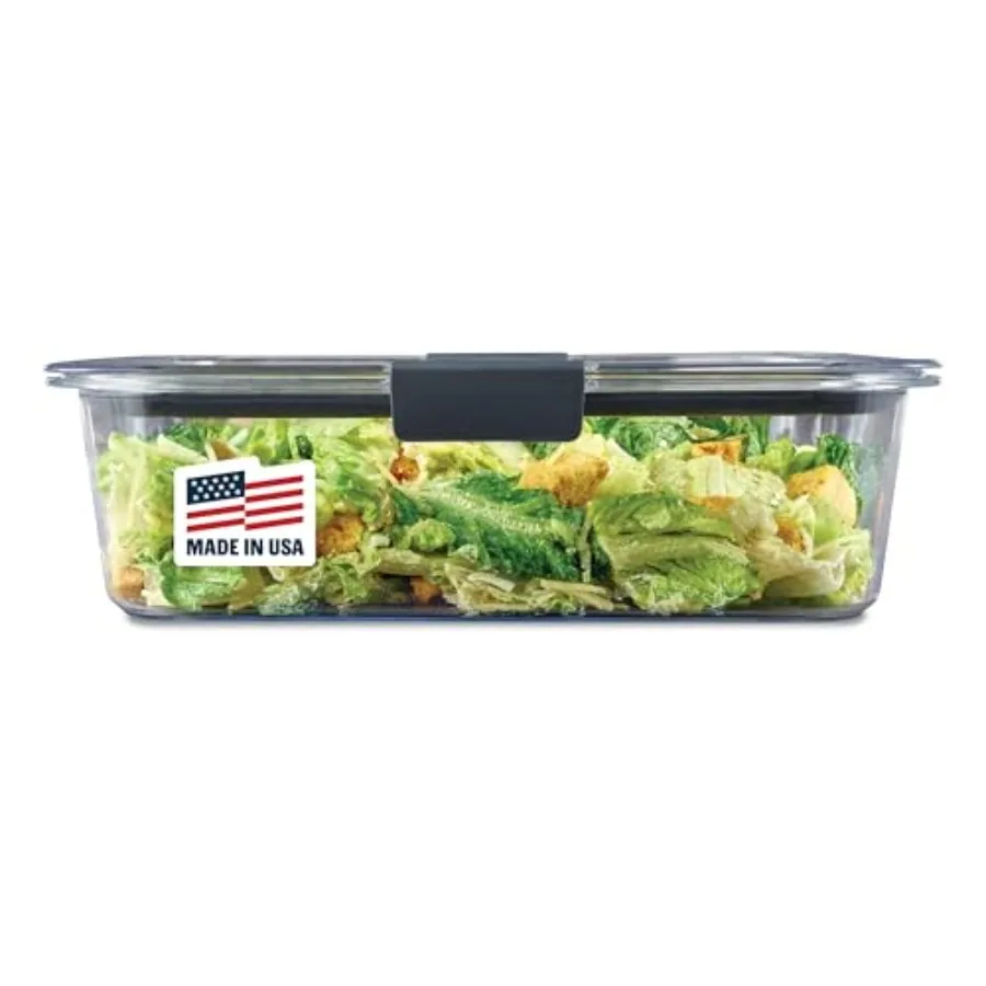 Brilliance Large Food Storage Container, 9.6 Cup, BPA-Free, Leak-Proof, Clear