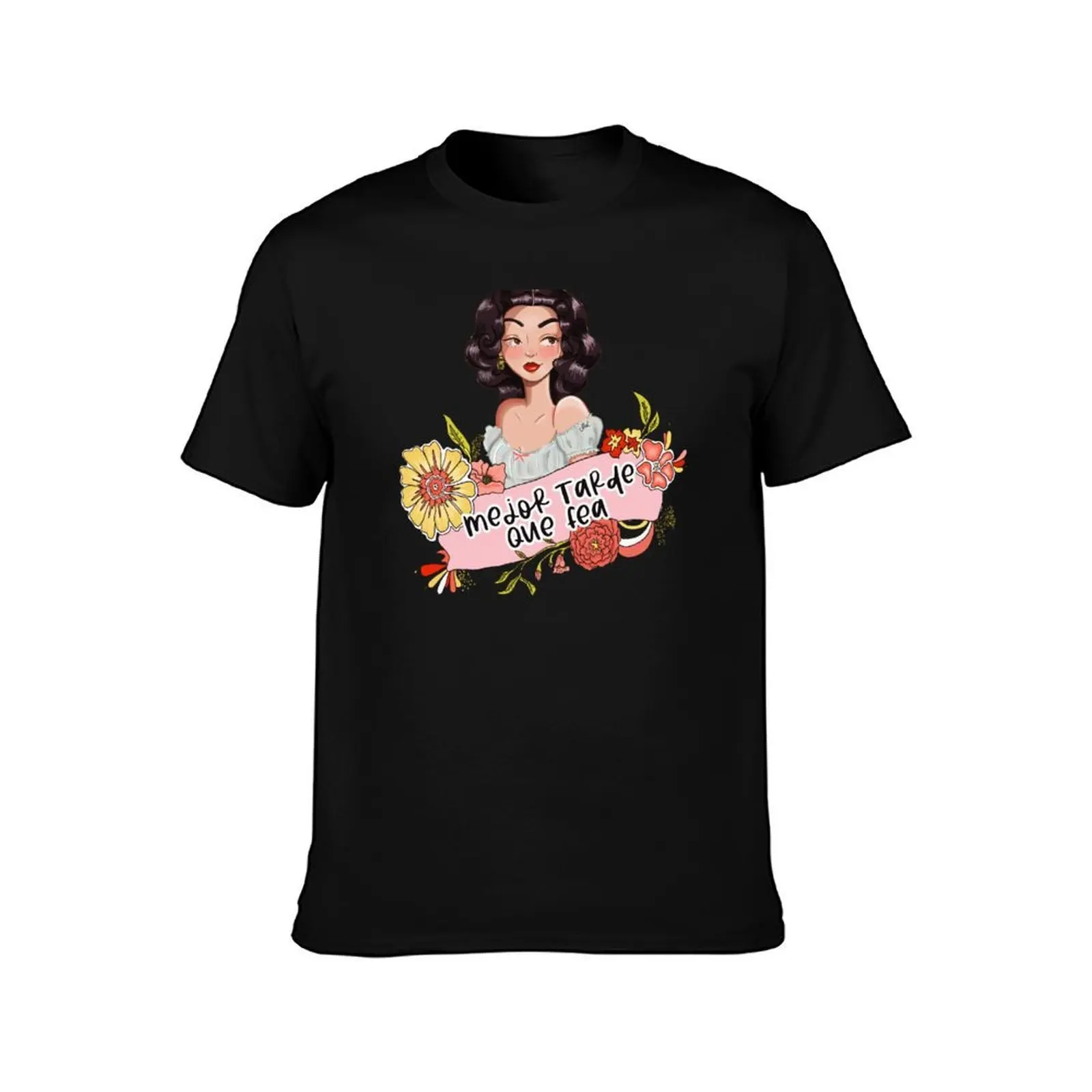 Mejor Tarde Que Fea - Maria Felix T-Shirt Modern Print Casual T-Shirt