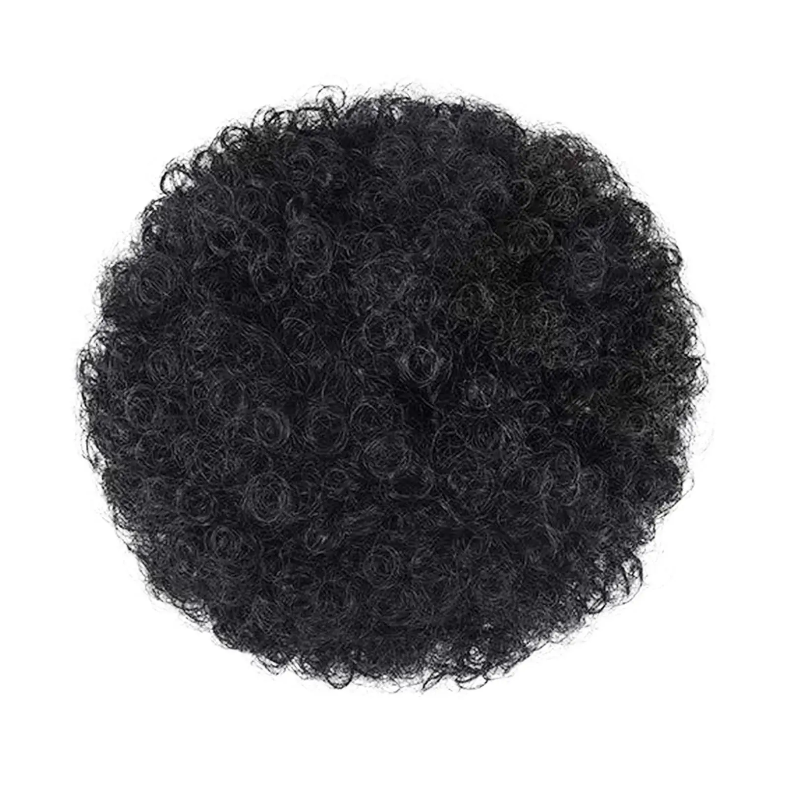 2x Afro Koczek Afro Puff Doczepiany Kucyk na Sznurku Modny Syntetyczny Miękki Kręcony Koczek Fryzura Updo na Bal Studniówkowy Wesele Imprezę