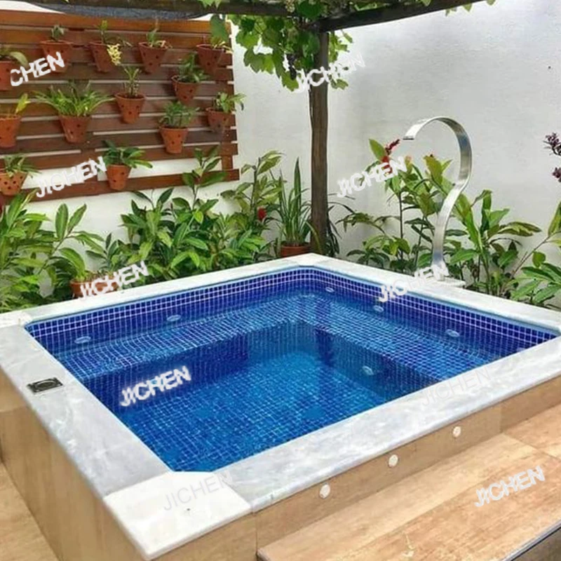 

DepositCustom Villa Hotel Luxury Family Pool 15ft Pool Outdoor Mosaic Tile Fiberglass Pool