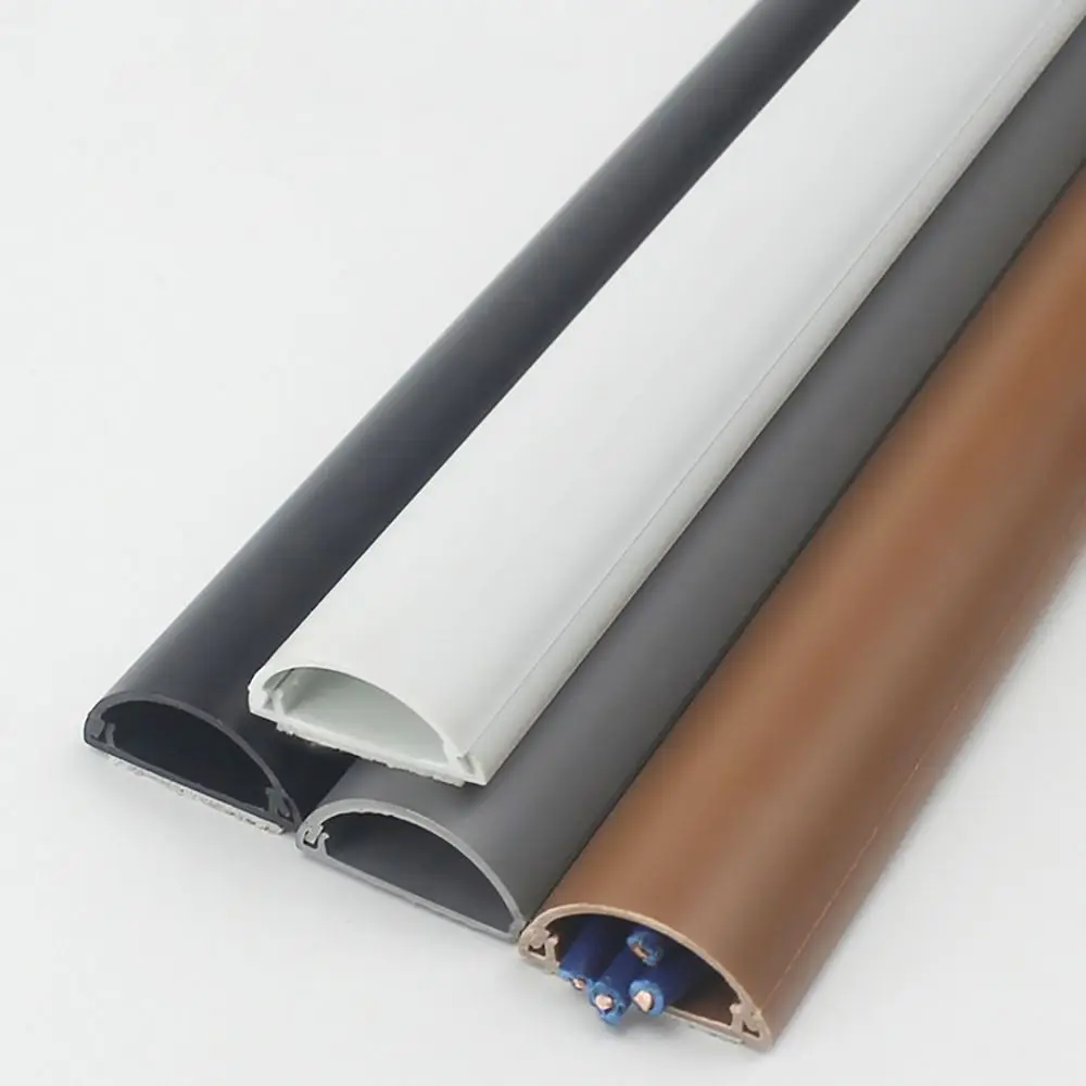 Arc Slot Bodenkabelabdeckung Selbstklebender Kabelschutz Verlängerungskabelkanalschutz Elektrischer Kabelschlitz Kabel Concealer