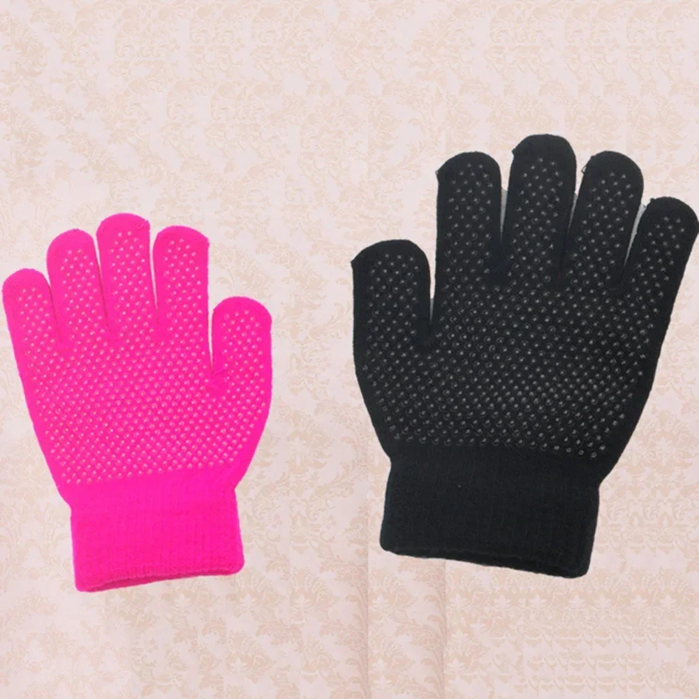 1 par de guantes de patinaje, guantes de patinaje artístico, guantes de patinaje, guantes elásticos cálidos antideslizantes para invierno, accesorios a prueba de frío para niños