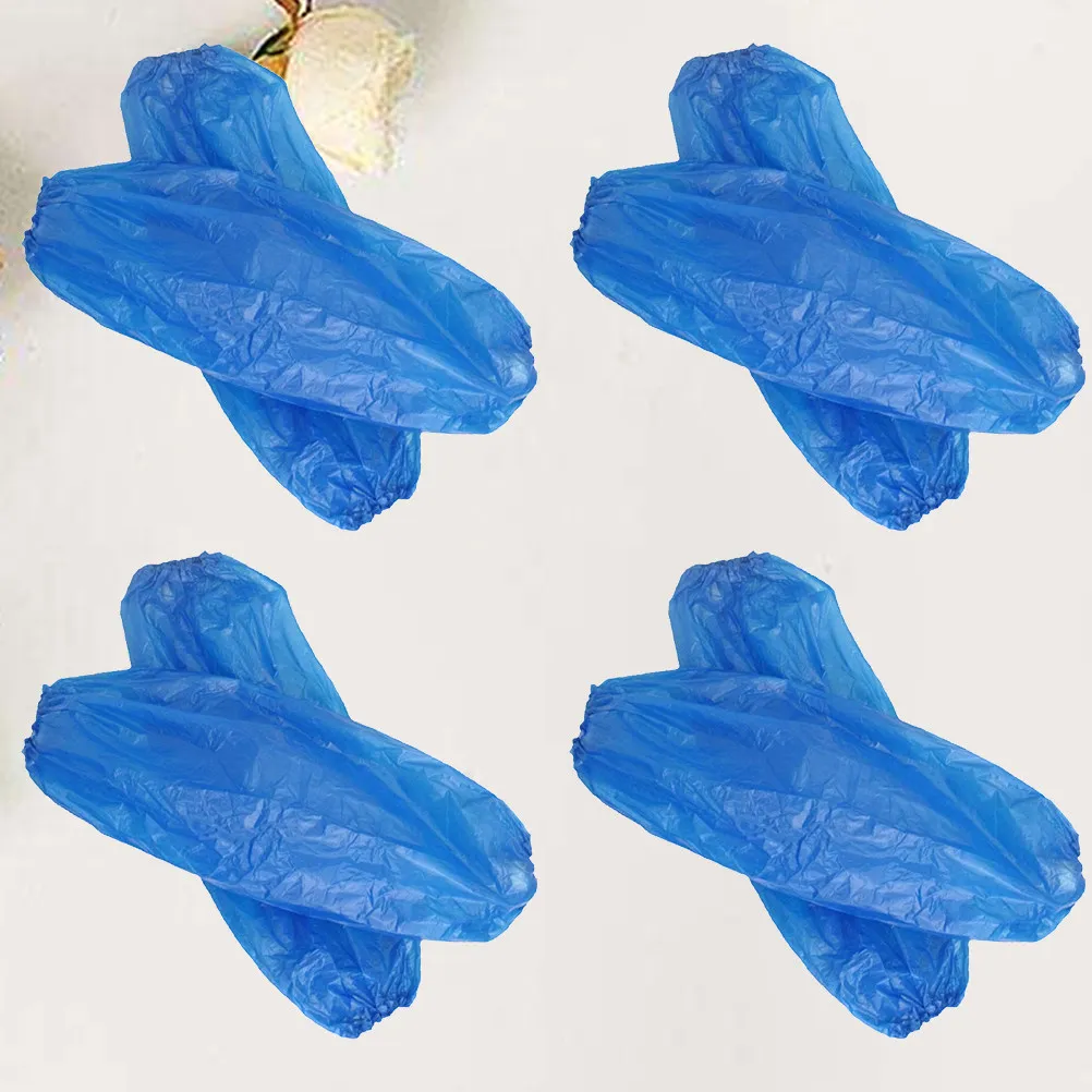 300Pcs Plastic Sleeves Disposable Waterproof Oilproof Arm Covers Protector for Kitchen Cleaning Painting Repair