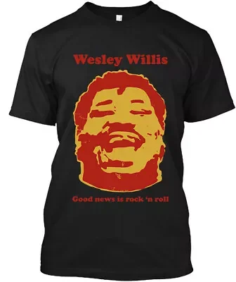 NEW! POPULAR! Wesley Willis American Music Graphic Vintage Logo T-Shirt tops