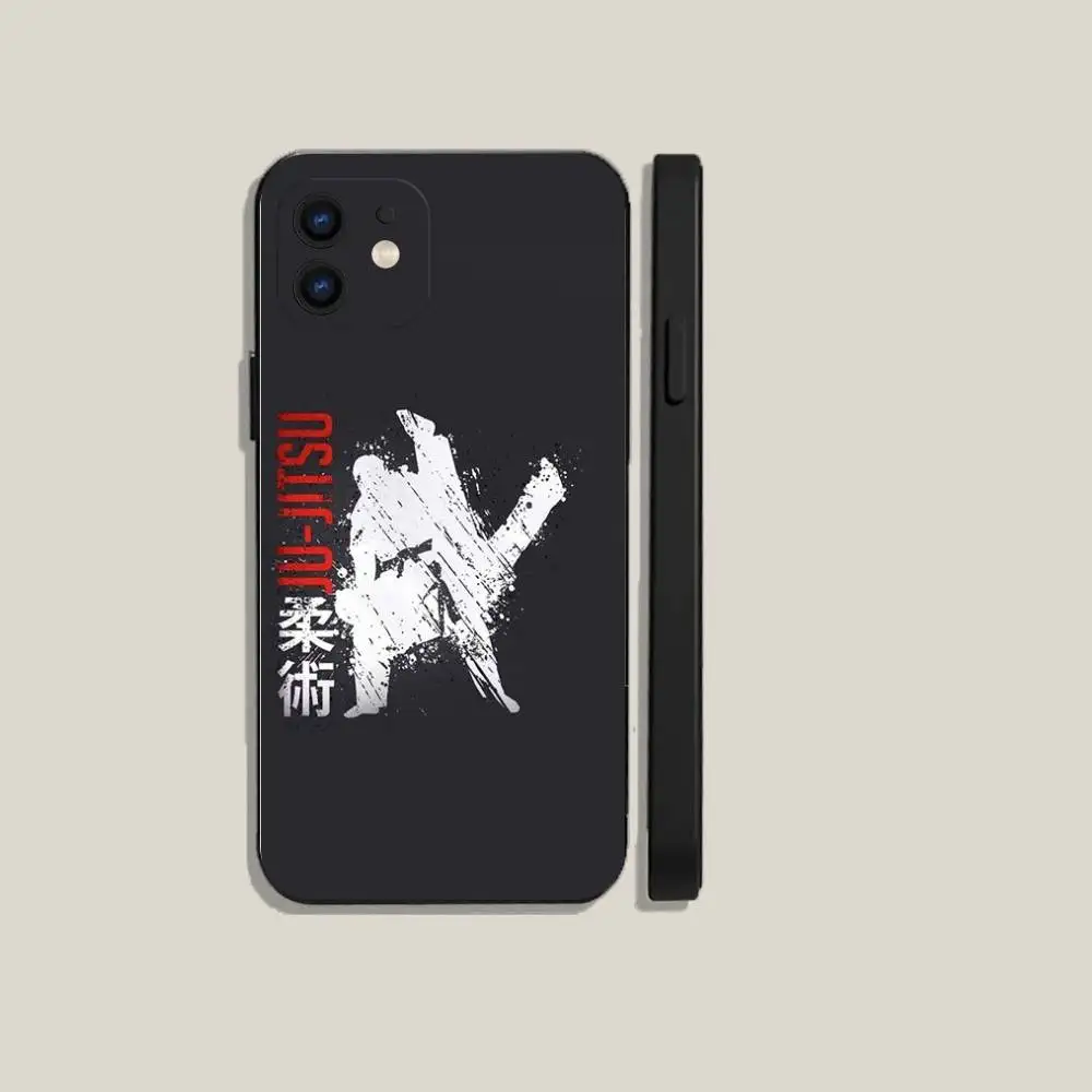 Brazilian Jiu-Jitsu Phone Case For iPhone 6,17,16,15,14,13,12,11 Plus,Pro Max,XS,X,XR,SE,Mini,8,7,Soft Silicone Black Cover