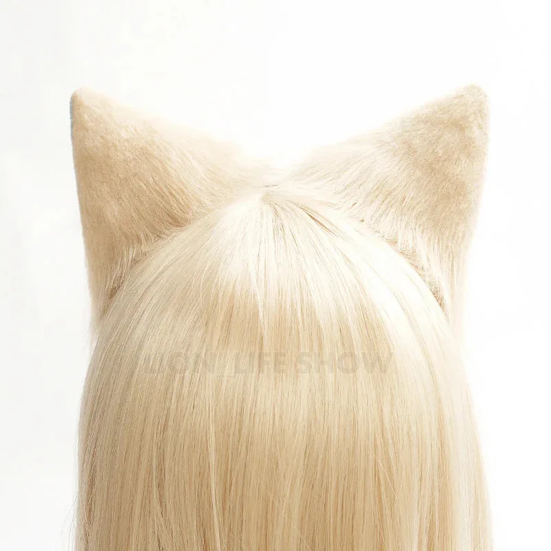 Fuwawa mococo abyssgard cosplay artesanal gato raposa orelha empregada headwear cabelo hoop estilo headwear acessórios para o cabelo