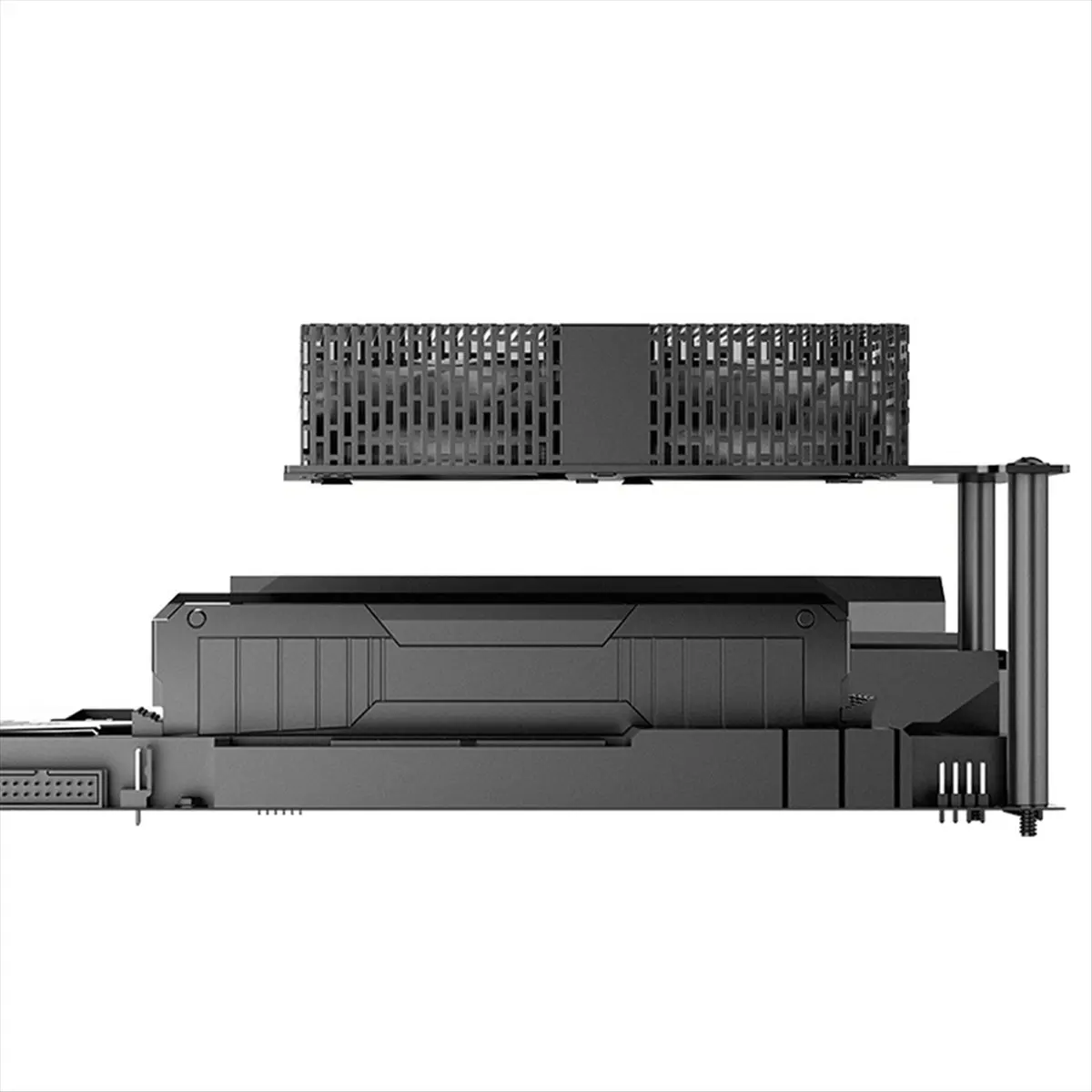 A72Z  for MATX Motherboard -2 Memory Stick Cooler DDR4 DDR5 Overclocking ARGB Thermal Vest Memory Fan Module, Black