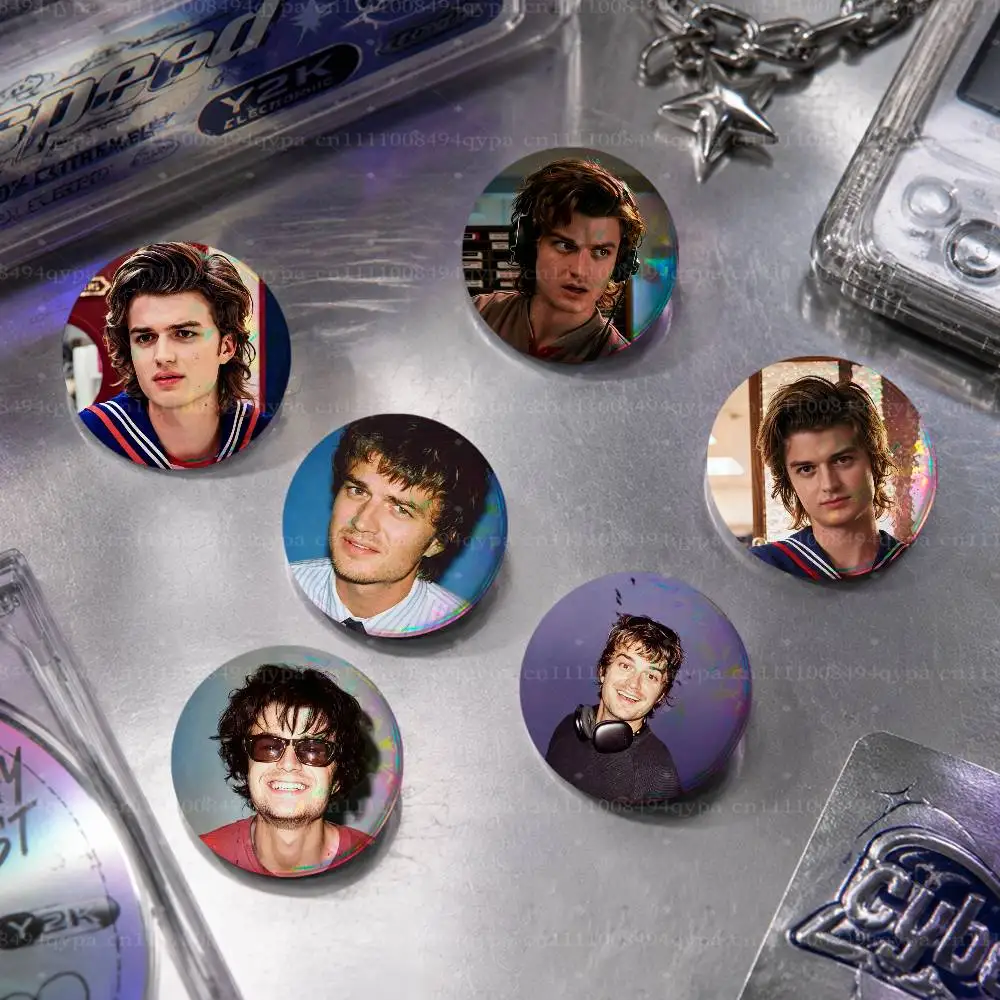 J-Joe Keery D-Djo The Crux Pin Buttons Round Badge for Clothes Bags Hats Pins Accessories Backpacks Tote Bags Outfit Decor