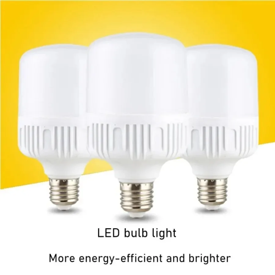 2~1PCS E27 High Power 220V 100W 80W LED Screw Mouth Light High Brightness Light Bulb White Light Eye Protection Non Flickering