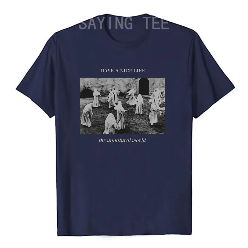 Hab ein schönes Leben ‎ T-Shirt The Unnatural World Shoegaze Goth Rock Band Black Emperor Baumwolle Kurzarm Y2k Herrenmode Shirts – Detail 6
