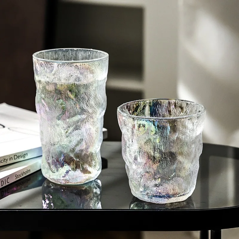 Taza de Bebidas Esmerilada de 300 ml/380 ml, Taza de Glaciar Colorida, Tazas para Café Helado, Latte, Mocha, Vasos para Bebidas, Diseño Artístico, Vasos para Whisky y Cócteles