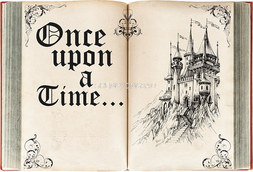 Fond de photographie de nettoyage DegradTale, il était une fois, château, mariage, fille, fête d'anniversaire, décor de toile de fond, studio photo