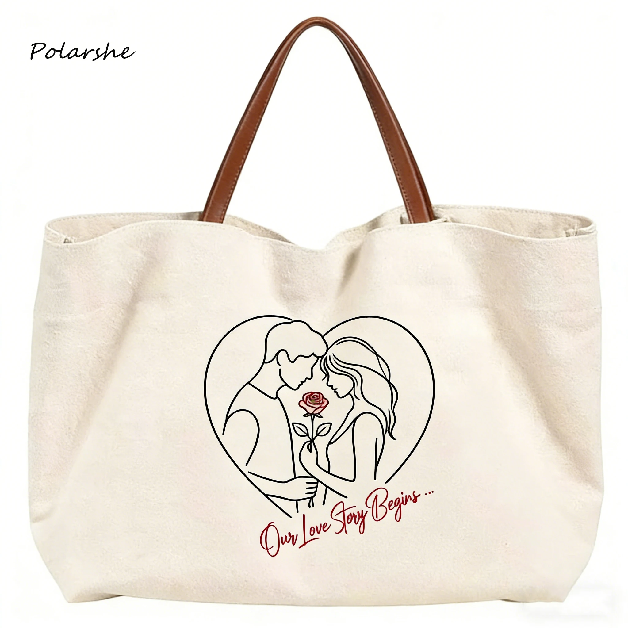 

Personalized Canvas Tote Bag Custom Name And Company Logo Simple Large Capacity Bag For Corporate Promotion And Wedding Favors