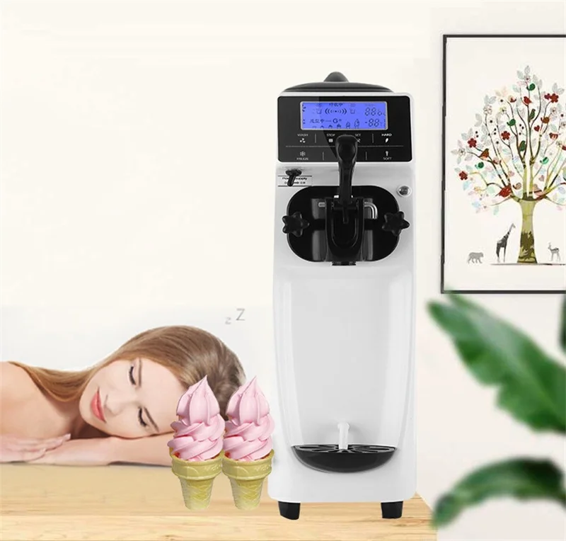 Commercial One Flavors Ice Cream Machine Desktop Frozen Yogurt Soft Ice Cream Maker Machine