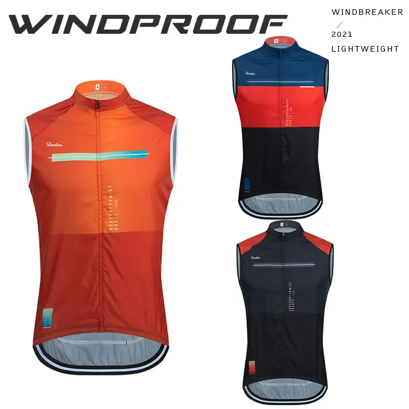 RAUDAX 2021 Men Windbreaker Cycling Vest Sleeveless Windproof Cycling Jersey MTB Road Bike Tops Gilet Windproof Cycling Clothing