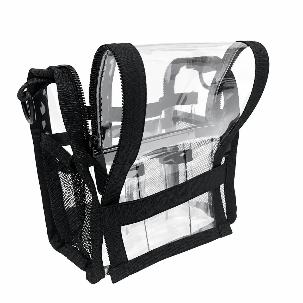 Wasserdichte Make-up-Organizer-Tasche mit PVC-Netzfach, Kosmetik-Aufbewahrungskoffer, elastische Pinselhalterung, Lippenprodukt-Organizer – Detail 2