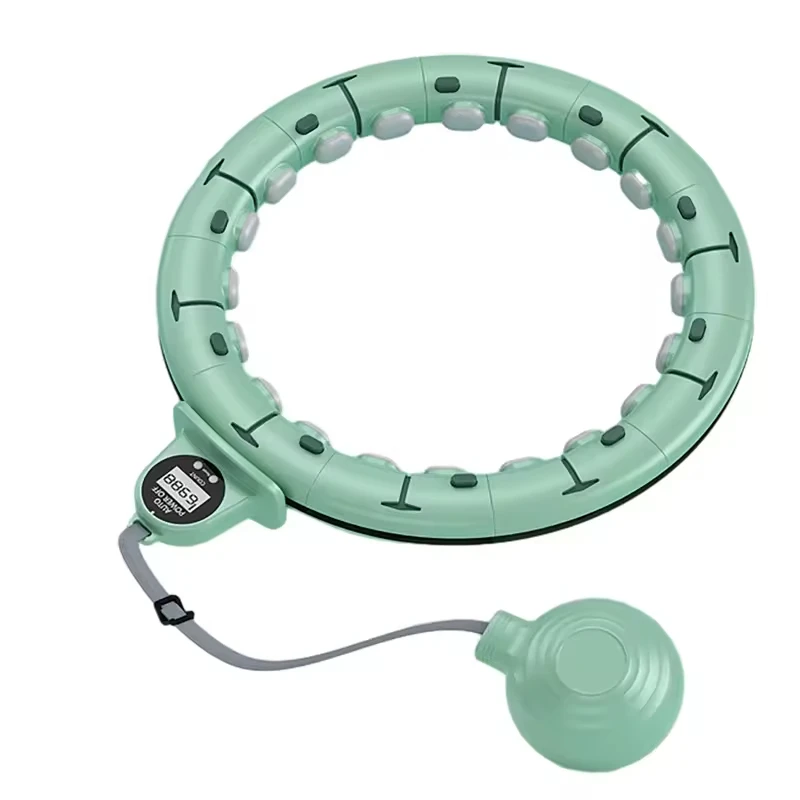 Auto Spinning Massage Smart Weighted Hoop Detachable Waist Slimming Ring Abdominal Fitness Hoop Weight Loss Home Gym Exercise