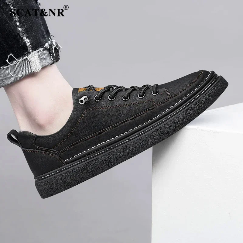 Chaussures en cuir véritable pour hommes, baskets décontractées respirantes, chaussures de marche confortables, chaussures Oxford pour hommes, nouveau