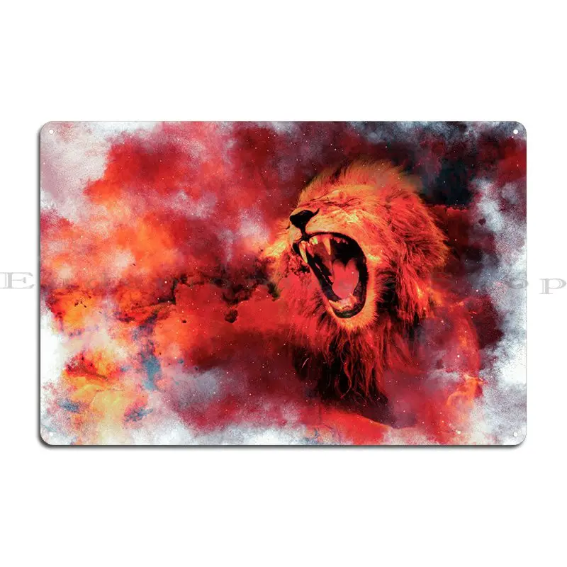 Stellar Lion Metal Signs Pub Mural Cinema Cave Custom Poster Tin Sign Poster