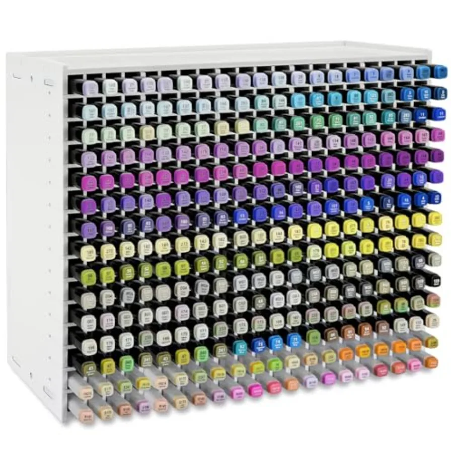 

Marker Organizer 300 Slots Marker Holder Organizer Marker Storage with Divider Art Marker Rack for Pens Colored Pencils Art Bru