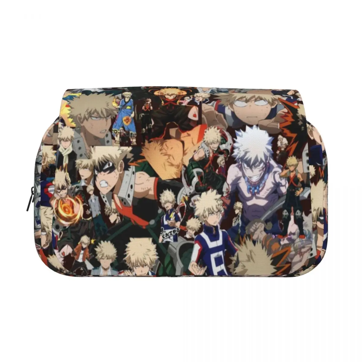 My H-Hero A-Academia Anime Double Clamshell Pen Case Pencilcases Pen Holder Large Storage Bag School Supplies Zipper Stationery