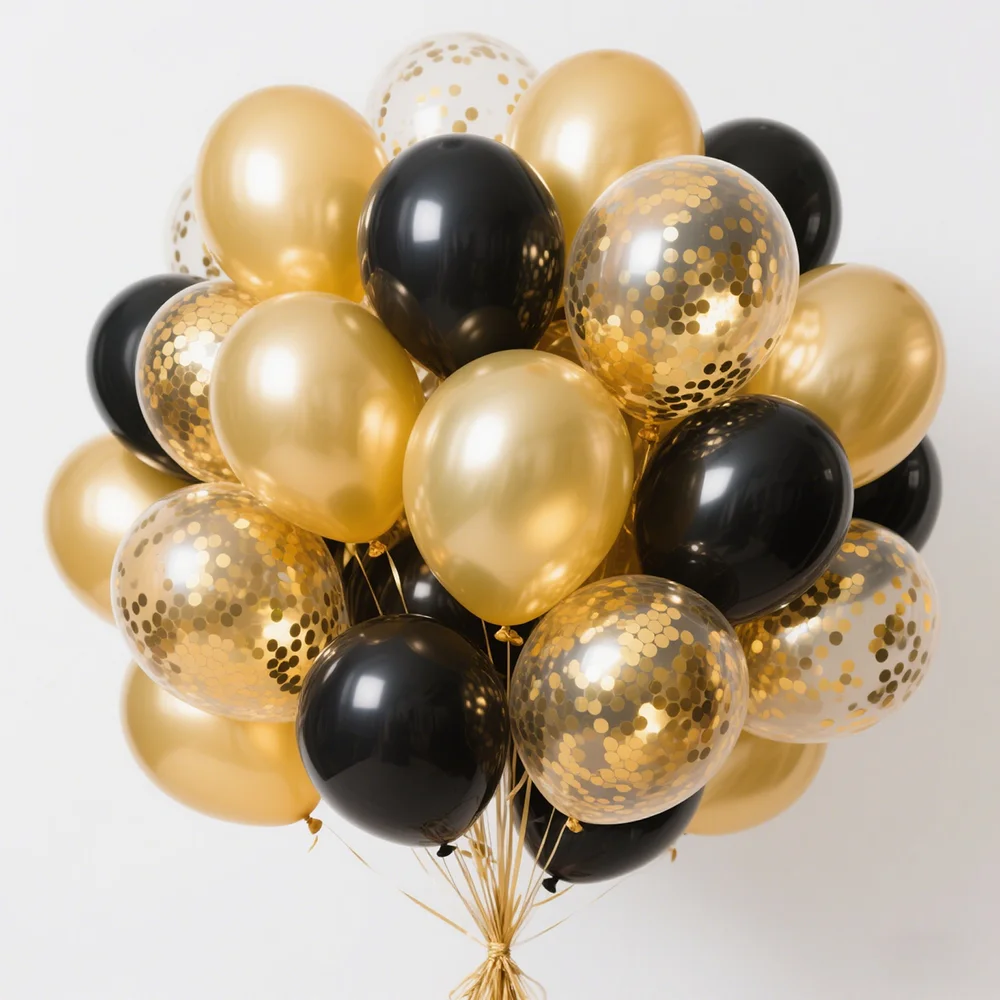 

20/50pcs Black Metallic Rose Gold Balloons Glod Confetti Balloon for Birthday Wedding Graduation Party Baby Shower Decorations