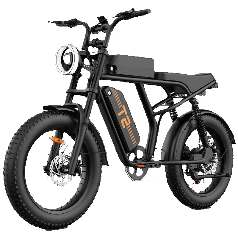 URLIFE T2 City Erwachsenen E-Bike 48V15.6AH Akku Stadtpendler Elektrofahrrad 20*4 Zoll Fette Reifen E-Fahrrad