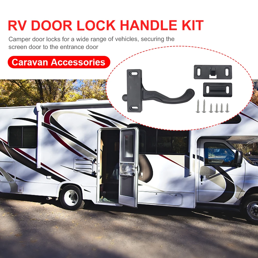 Right Hand RV Screen Door Latch Handle Replacement Simple Installation for RV Camper Trailer Motorhome for RV Trailer Motorhome