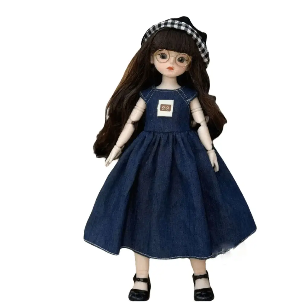 

1 Set 30cm 30cm with Clothes Long Hair with Wig Make Up Princess Dress Up Ball Jointed Elegant Princess Makeup Ball Joint
